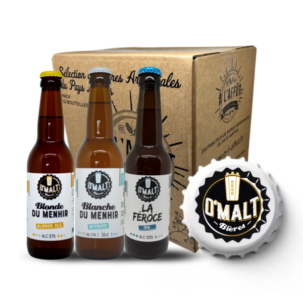 Box découverte O’Malt 3 Bières 75cl. Brasseries artisanales françaises à Nantes.